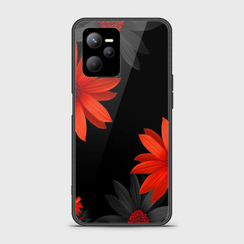 Realme V25 Cover- Floral Series 2 - HQ Ultra Shine Premium Infinity Glass Soft Silicon Borders Case