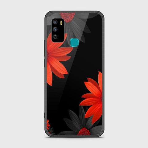 Infinix Hot 9 Play Cover- Floral Series 2 - HQ Ultra Shine Premium Infinity Glass Soft Silicon Borders Case