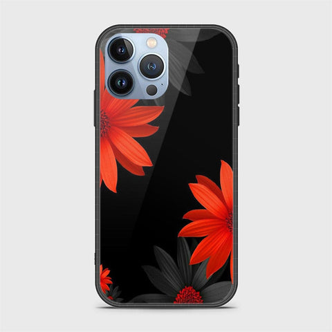 iPhone 14 Pro Cover- Floral Series 2 - HQ Ultra Shine Premium Infinity Glass Soft Silicon Borders Case