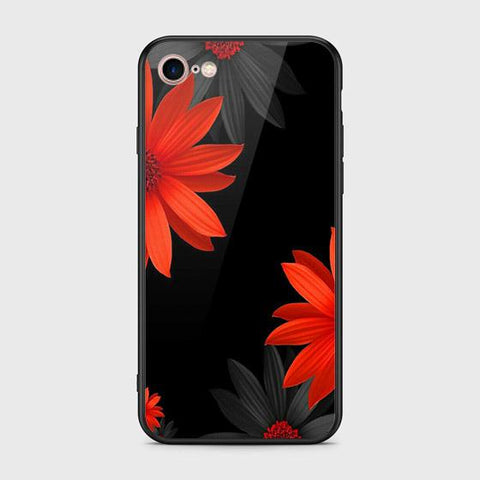 iPhone SE 2020 Cover - Floral Series 2 - HQ Ultra Shine Premium Infinity Glass Soft Silicon Borders Case