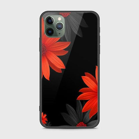 iPhone 11 Pro Max Cover - Floral Series 2 - HQ Ultra Shine Premium Infinity Glass Soft Silicon Borders Case