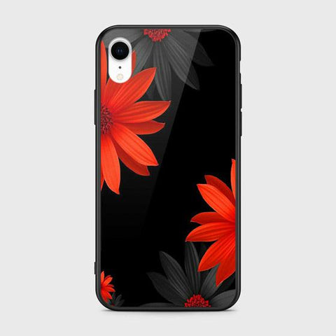 iPhone XR Cover - Floral Series 2 - HQ Ultra Shine Premium Infinity Glass Soft Silicon Borders Case