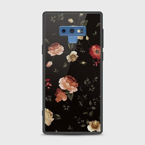 Samsung Galaxy Note 9 Cover - Floral Series 2 - HQ Ultra Shine Premium Infinity Glass Soft Silicon Borders Case