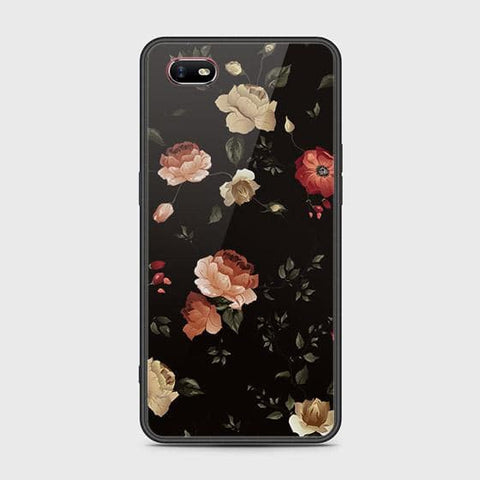 Oppo A1k Cover - Floral Series 2 - HQ Ultra Shine Premium Infinity Glass Soft Silicon Borders Case