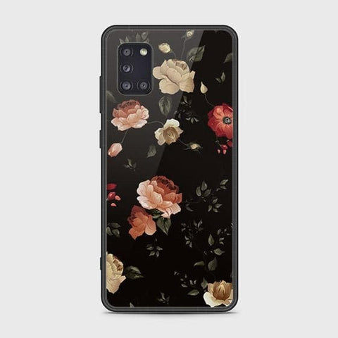 Samsung Galaxy A31 Cover - Floral Series 2 - HQ Ultra Shine Premium Infinity Glass Soft Silicon Borders Case