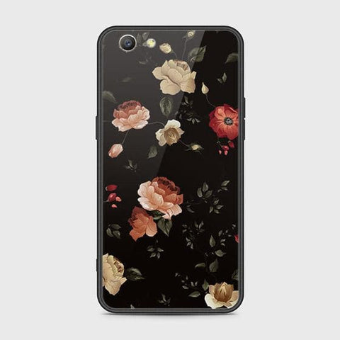 Oppo A59 Cover - Floral Series 2 - HQ Ultra Shine Premium Infinity Glass Soft Silicon Borders Case