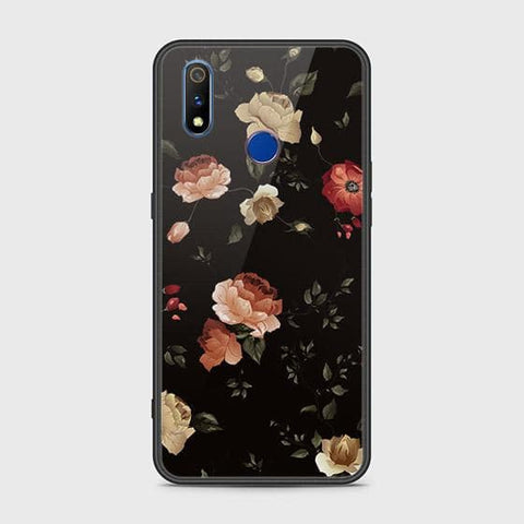 Realme 3i Cover - Floral Series 2 - HQ Ultra Shine Premium Infinity Glass Soft Silicon Borders Case