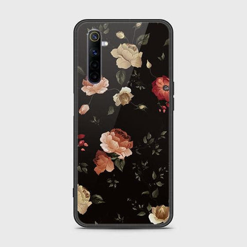 Realme 6 Cover - Floral Series 2 - HQ Ultra Shine Premium Infinity Glass Soft Silicon Borders Case