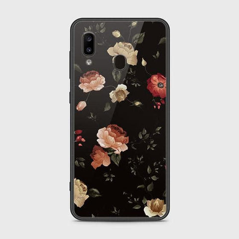 Samsung Galaxy A30 Cover - Floral Series 2 - HQ Ultra Shine Premium Infinity Glass Soft Silicon Borders Case