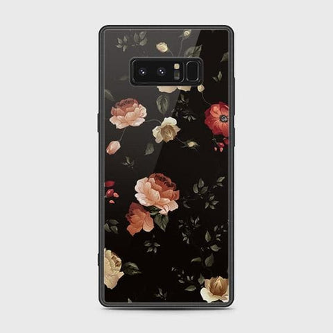 Samsung Galaxy Note 8 Cover - Floral Series 2 - HQ Ultra Shine Premium Infinity Glass Soft Silicon Borders Case