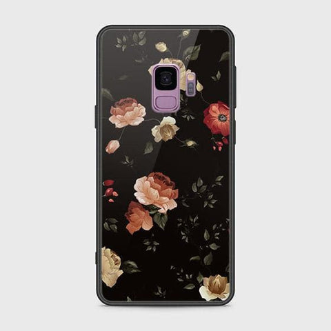 Samsung Galaxy S9 Cover - Floral Series 2 - HQ Ultra Shine Premium Infinity Glass Soft Silicon Borders Case