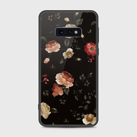 Samsung Galaxy S10e Cover - Floral Series 2 - HQ Ultra Shine Premium Infinity Glass Soft Silicon Borders Case