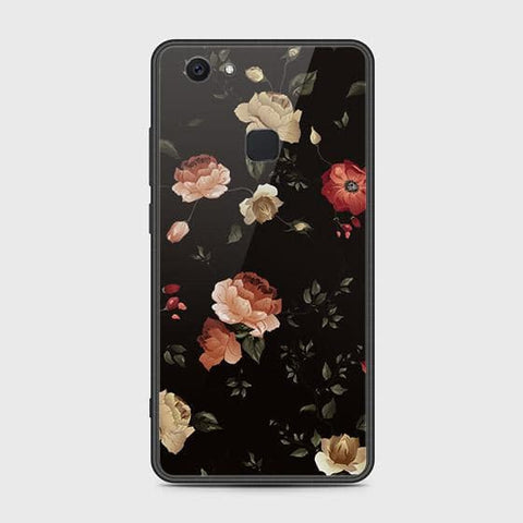 Vivo V7 Plus Cover - Floral Series 2 - HQ Ultra Shine Premium Infinity Glass Soft Silicon Borders Case