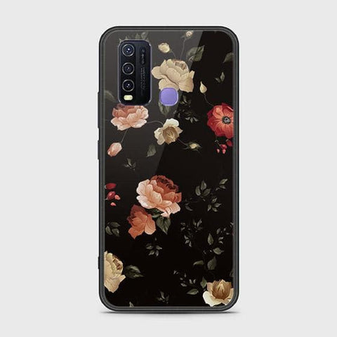 Vivo Y30 Cover - Floral Series 2 - HQ Ultra Shine Premium Infinity Glass Soft Silicon Borders Case