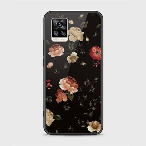 Vivo V20 Cover - Floral Series 2 - HQ Ultra Shine Premium Infinity Glass Soft Silicon Borders Case