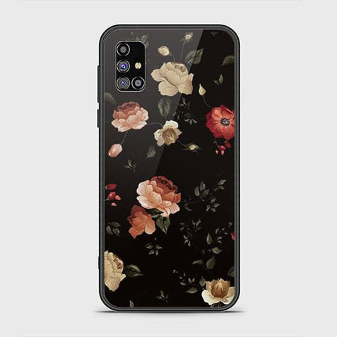 Samsung Galaxy A03s Cover - Floral Series 2 - HQ Ultra Shine Premium Infinity Glass Soft Silicon Borders Case