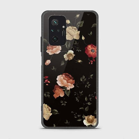 Xiaomi Redmi Note 10 Pro Max Cover - Floral Series 2 - HQ Ultra Shine Premium Infinity Glass Soft Silicon Borders Case