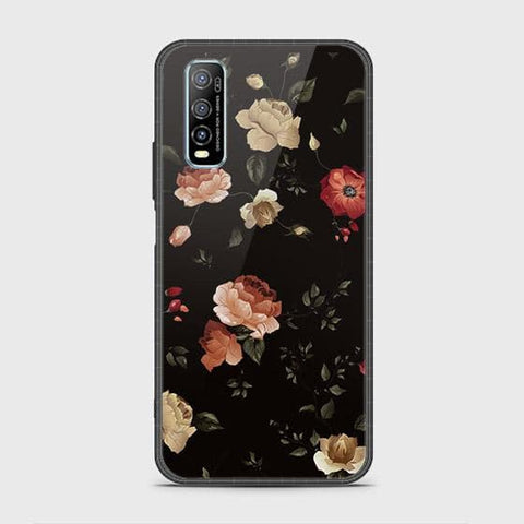 Vivo Y70s Cover - Floral Series 2 - HQ Ultra Shine Premium Infinity Glass Soft Silicon Borders Case