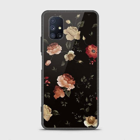 Samsung Galaxy M51 Cover - Floral Series 2 - HQ Ultra Shine Premium Infinity Glass Soft Silicon Borders Case