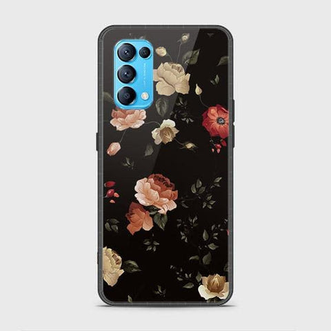 Oppo Reno 5 5G Cover - Floral Series 2 - HQ Ultra Shine Premium Infinity Glass Soft Silicon Borders Case