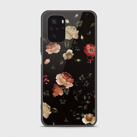 Xiaomi Redmi Note 10S Cover - Floral Series 2 - HQ Ultra Shine Premium Infinity Glass Soft Silicon Borders Case