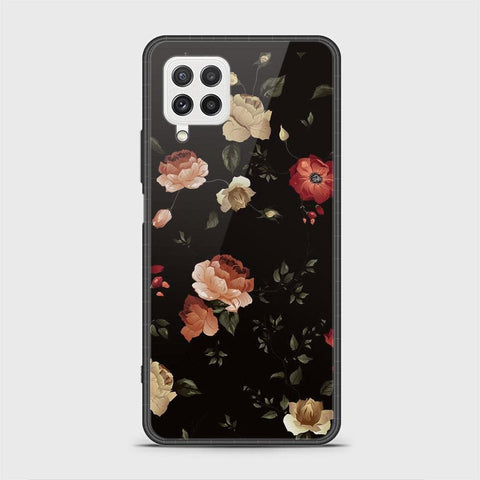 Samsung Galaxy M22 Cover- Floral Series 2 - HQ Ultra Shine Premium Infinity Glass Soft Silicon Borders Case