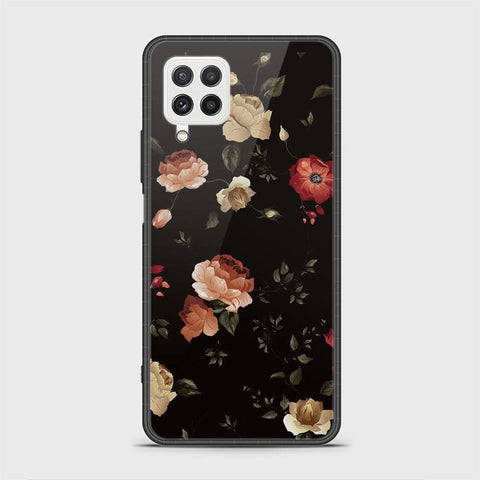 Samsung Galaxy A22 Cover- Floral Series 2 - HQ Ultra Shine Premium Infinity Glass Soft Silicon Borders Case