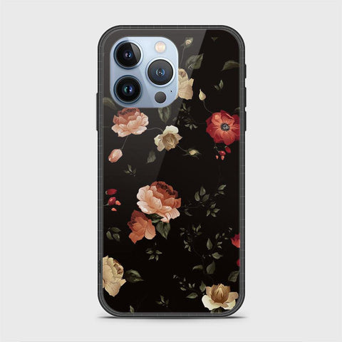 iPhone 13 Pro Cover- Floral Series 2 - HQ Ultra Shine Premium Infinity Glass Soft Silicon Borders Case