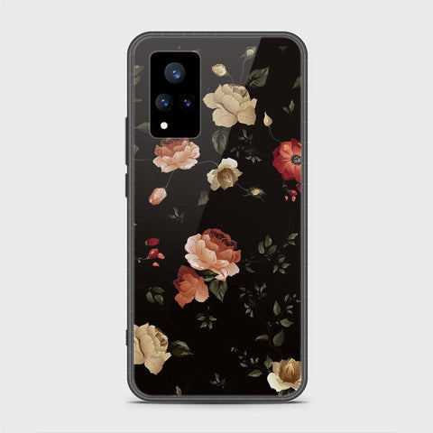 Vivo V21 Cover - Floral Series 2 - HQ Ultra Shine Premium Infinity Glass Soft Silicon Borders Case