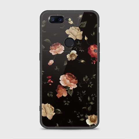 OnePlus 5T Cover- Floral Series 2 - HQ Ultra Shine Premium Infinity Glass Soft Silicon Borders Case