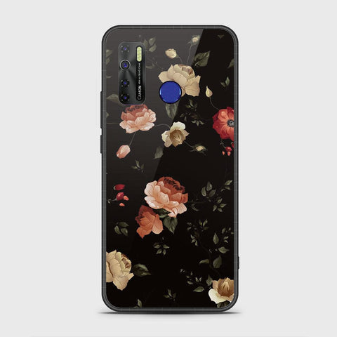 Infinix Hot 9 Cover- Floral Series 2 - HQ Ultra Shine Premium Infinity Glass Soft Silicon Borders Case