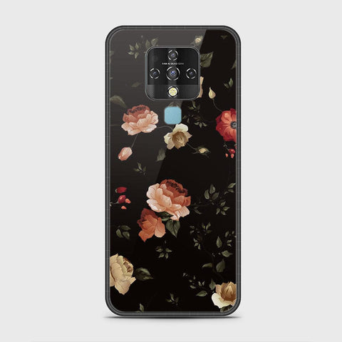 Tecno Camon 16 Cover - Floral Series 2 - HQ Ultra Shine Premium Infinity Glass Soft Silicon Borders Case