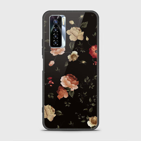 Tecno Camon 17 Pro Cover - Floral Series 2 - HQ Ultra Shine Premium Infinity Glass Soft Silicon Borders Case