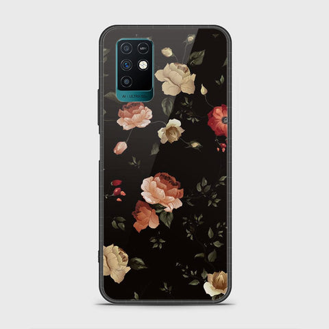 Infinix Note 10 Cover- Floral Series 2 - HQ Ultra Shine Premium Infinity Glass Soft Silicon Borders Case