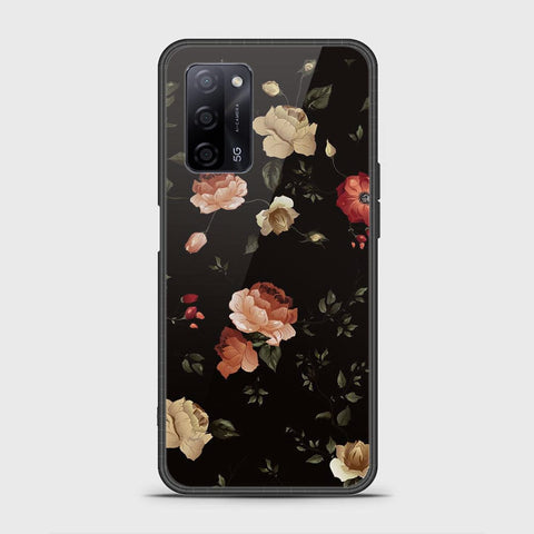 Oppo A55s Cover- Floral Series 2 - HQ Ultra Shine Premium Infinity Glass Soft Silicon Borders Case