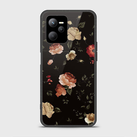 Realme V25 Cover- Floral Series 2 - HQ Ultra Shine Premium Infinity Glass Soft Silicon Borders Case