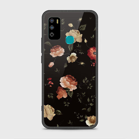 Infinix Hot 9 Play Cover- Floral Series 2 - HQ Ultra Shine Premium Infinity Glass Soft Silicon Borders Case