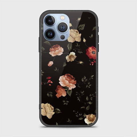 iPhone 14 Pro Max Cover- Floral Series 2 - HQ Ultra Shine Premium Infinity Glass Soft Silicon Borders Case