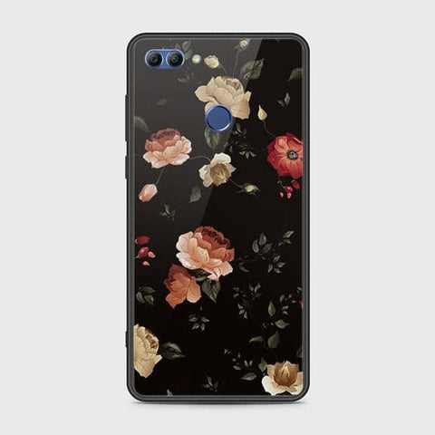 Huawei Y9 2018 Cover - Floral Series 2 - HQ Ultra Shine Premium Infinity Glass Soft Silicon Borders Case