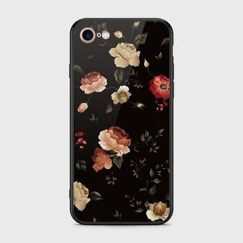 iPhone 8 Cover - Floral Series 2 - HQ Ultra Shine Premium Infinity Glass Soft Silicon Borders Case