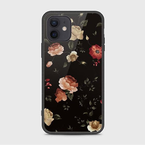 iPhone 12 Mini Cover - Floral Series 2 - HQ Ultra Shine Premium Infinity Glass Soft Silicon Borders Case