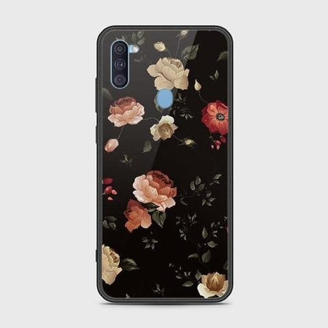 Samsung Galaxy M11 Cover - Floral Series 2 - HQ Ultra Shine Premium Infinity Glass Soft Silicon Borders Case