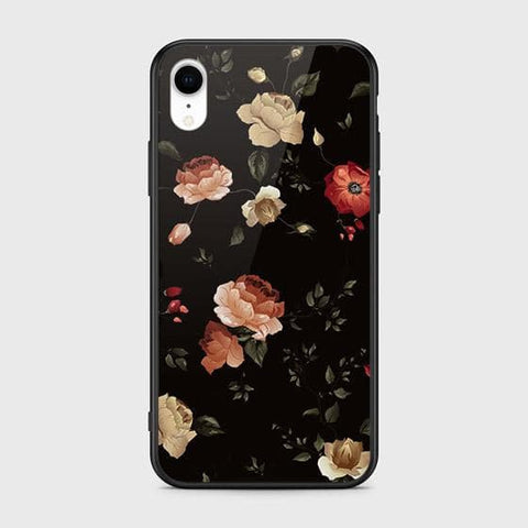 iPhone XR Cover - Floral Series 2 - HQ Ultra Shine Premium Infinity Glass Soft Silicon Borders Case