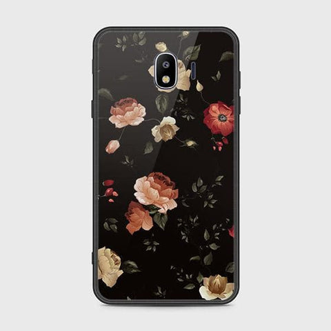 Samsung Galaxy J4 2018 Cover - Floral Series 2 - HQ Ultra Shine Premium Infinity Glass Soft Silicon Borders Case