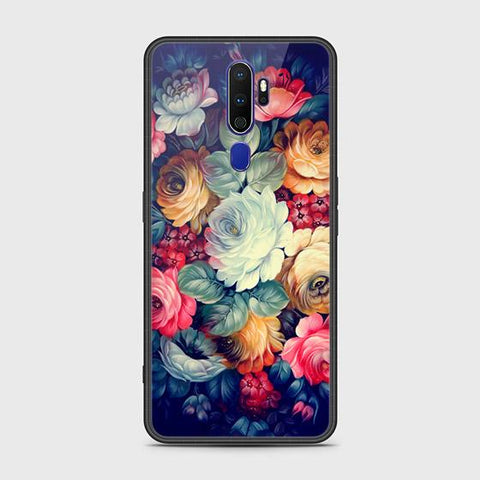 Oppo A5 2020 Cover - Floral Series 2 - HQ Ultra Shine Premium Infinity Glass Soft Silicon Borders Case