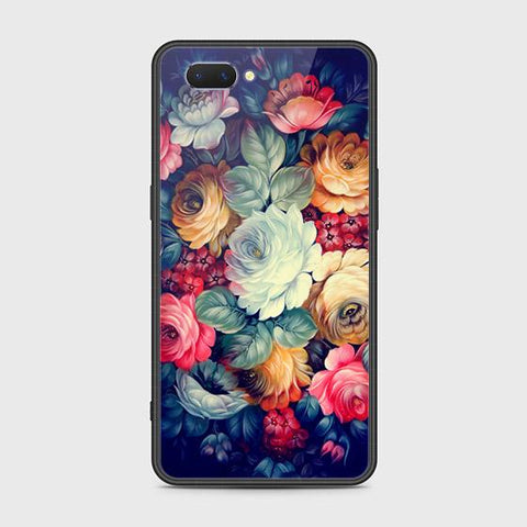 Oppo A3s Cover - Floral Series 2 - HQ Ultra Shine Premium Infinity Glass Soft Silicon Borders Case