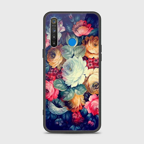 Realme 5s Cover - Floral Series 2 - HQ Ultra Shine Premium Infinity Glass Soft Silicon Borders Case