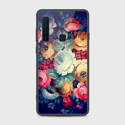 Samsung Galaxy A9s Cover - Floral Series 2 - HQ Ultra Shine Premium Infinity Glass Soft Silicon Borders Case