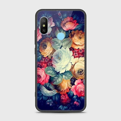 Xiaomi Mi A2 Lite Cover - Floral Series 2 - HQ Ultra Shine Premium Infinity Glass Soft Silicon Borders Case