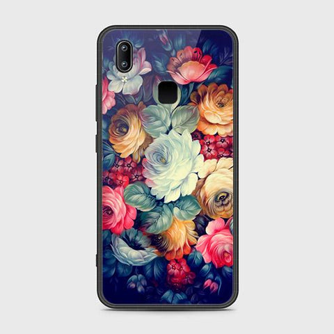 Vivo Y91 Cover - Floral Series 2 - HQ Ultra Shine Premium Infinity Glass Soft Silicon Borders Case